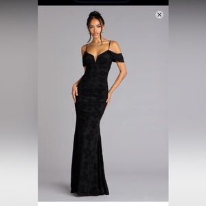 Elegant Black Floral Dress